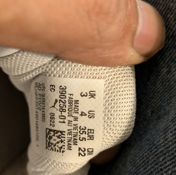 Puma White and Orange Platform Sneakers Size 4 - Picture 8 of 8